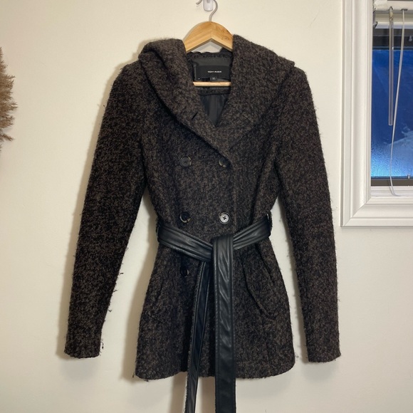 Vera Moda VMMunich Loop Wool Jacket with reversible faux leather belt - Picture 3 of 11